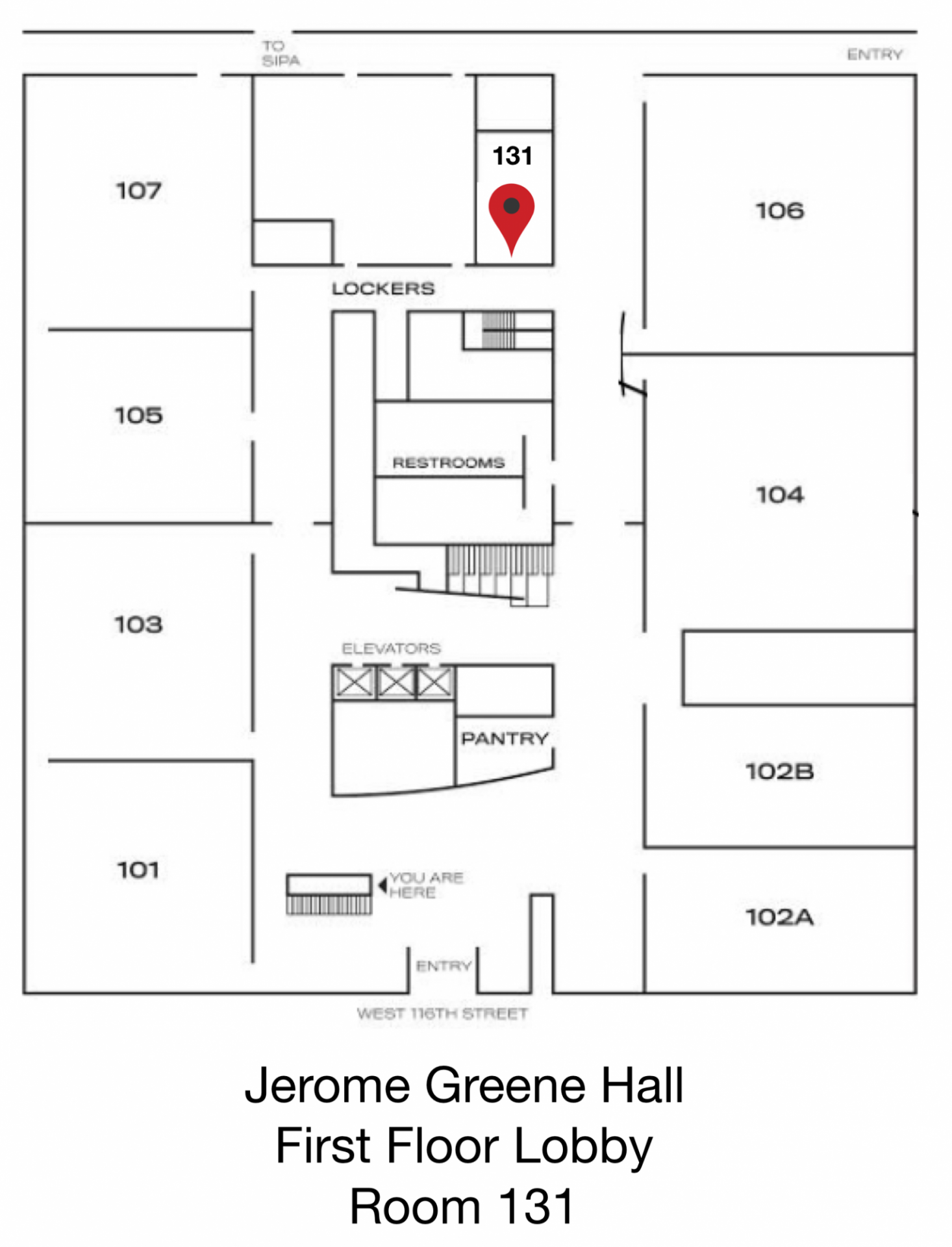 Image of Jerome Greene Hall First Floor Lobby