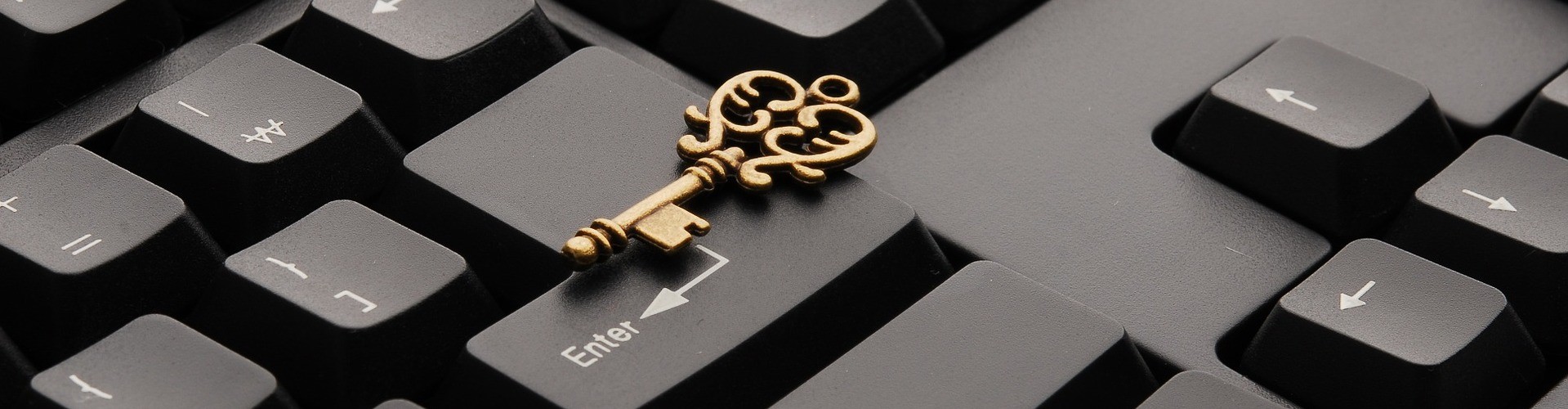 Image of a key on a Black Keyboard
