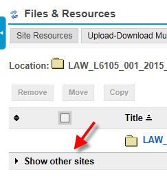 arrow pointing to Show Other Sites