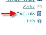 arrow pointing to the word textbooks