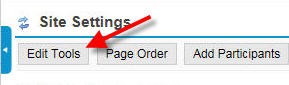 An arrow pointing to the Edit Tools button