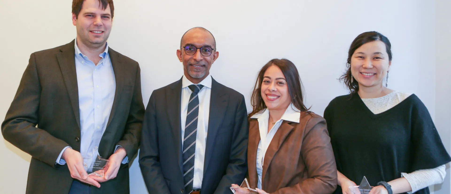 Pictured above: (Left to Right) Greg Jones, Dean Daniel Abebe, Melissa Rivera and Elena Soktoeva