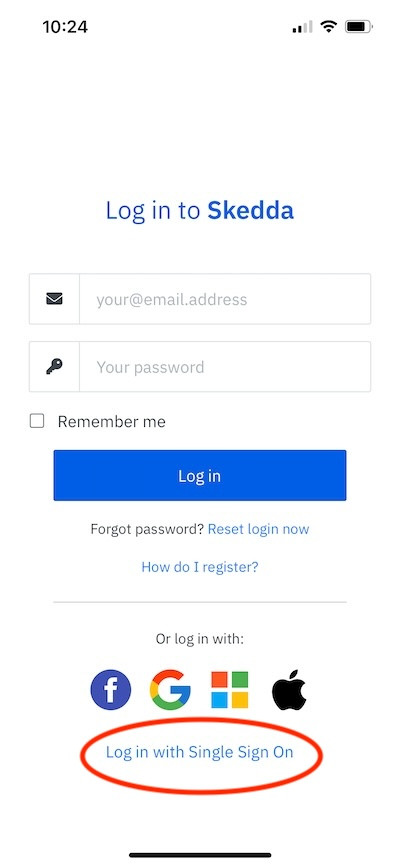 Login to Mobile Scheduler