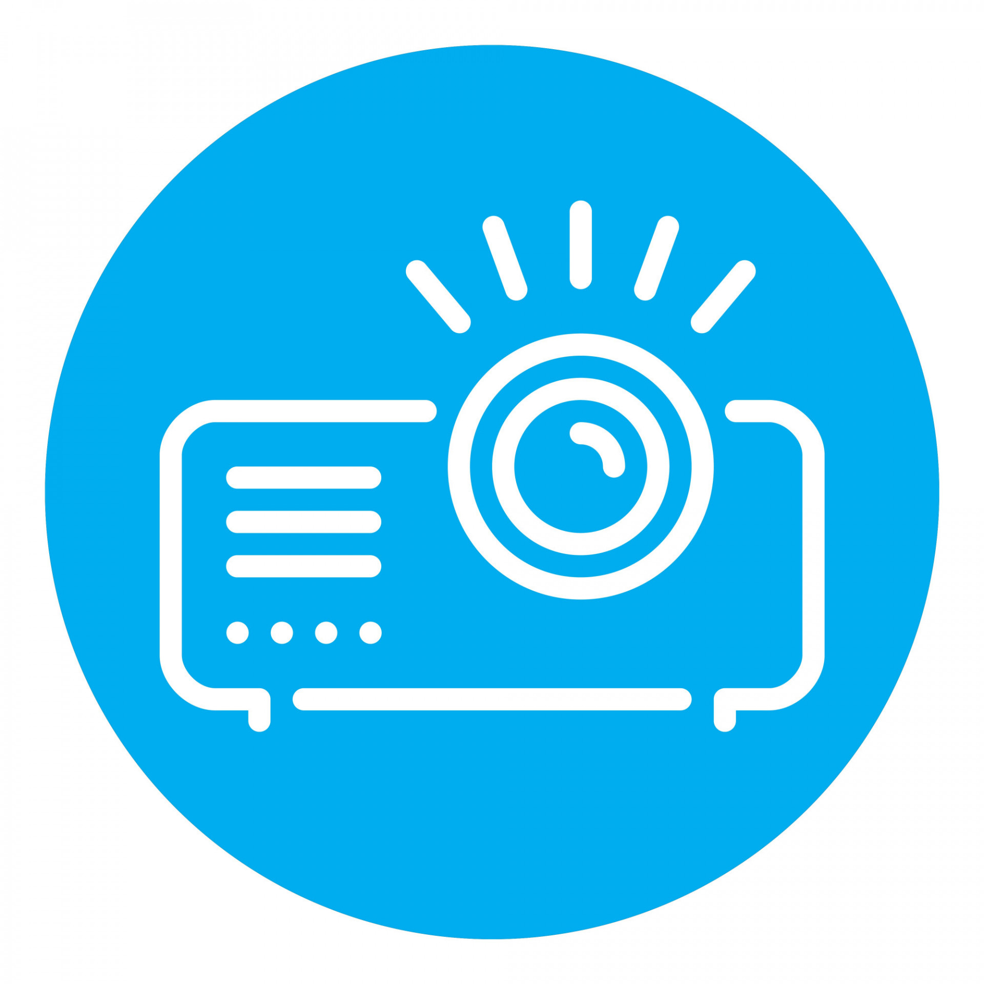 A blue digital project symbol