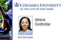 Image of a sample Columbia University ID Card