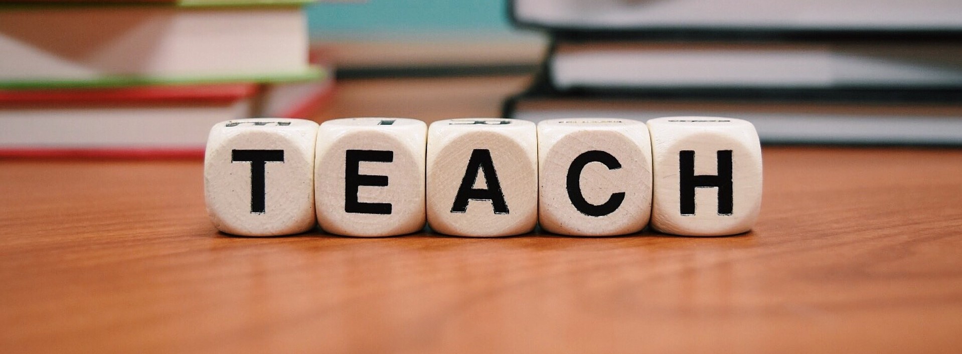 Image of the word teach in blocks